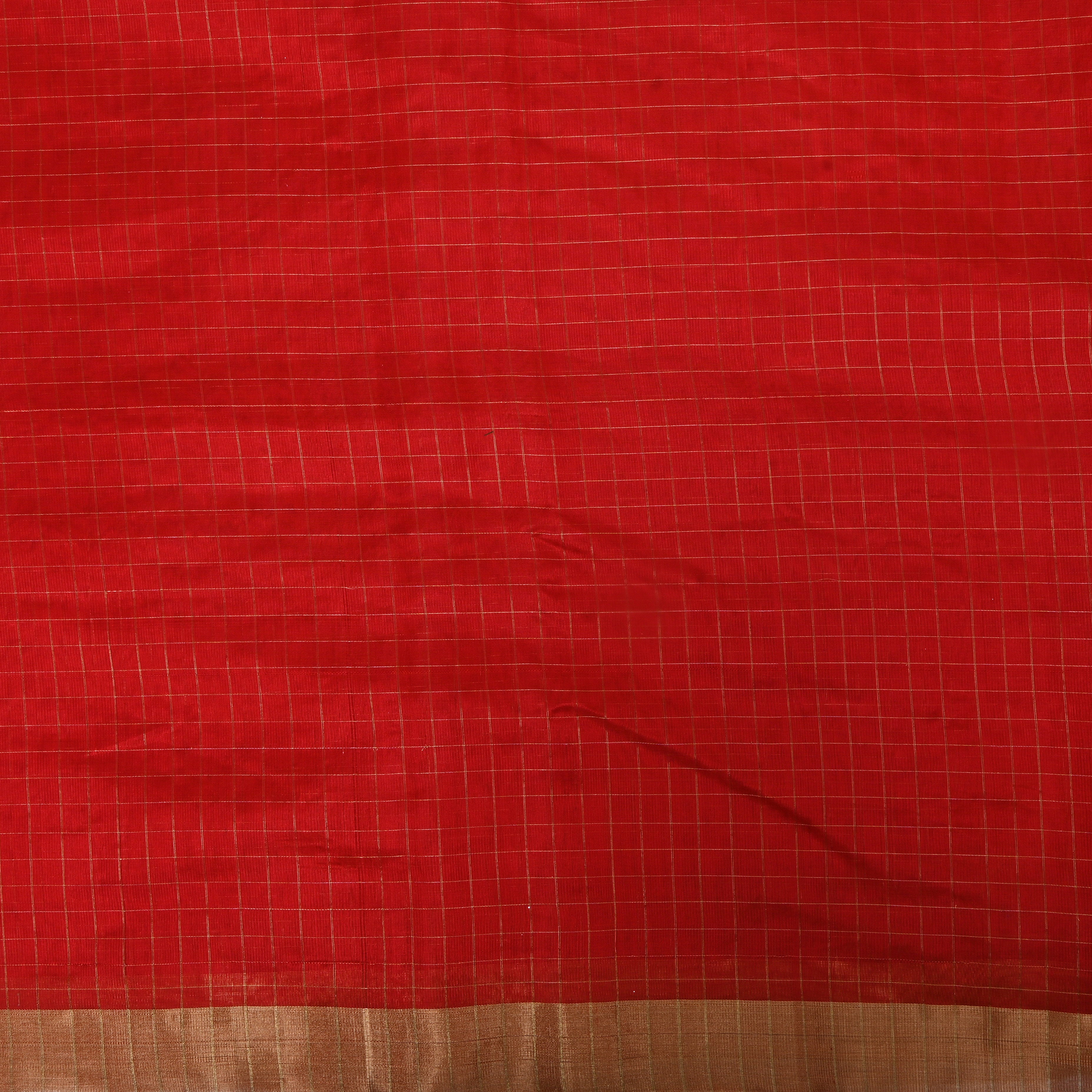 Scarlet Red Jamawar Silk Fabric