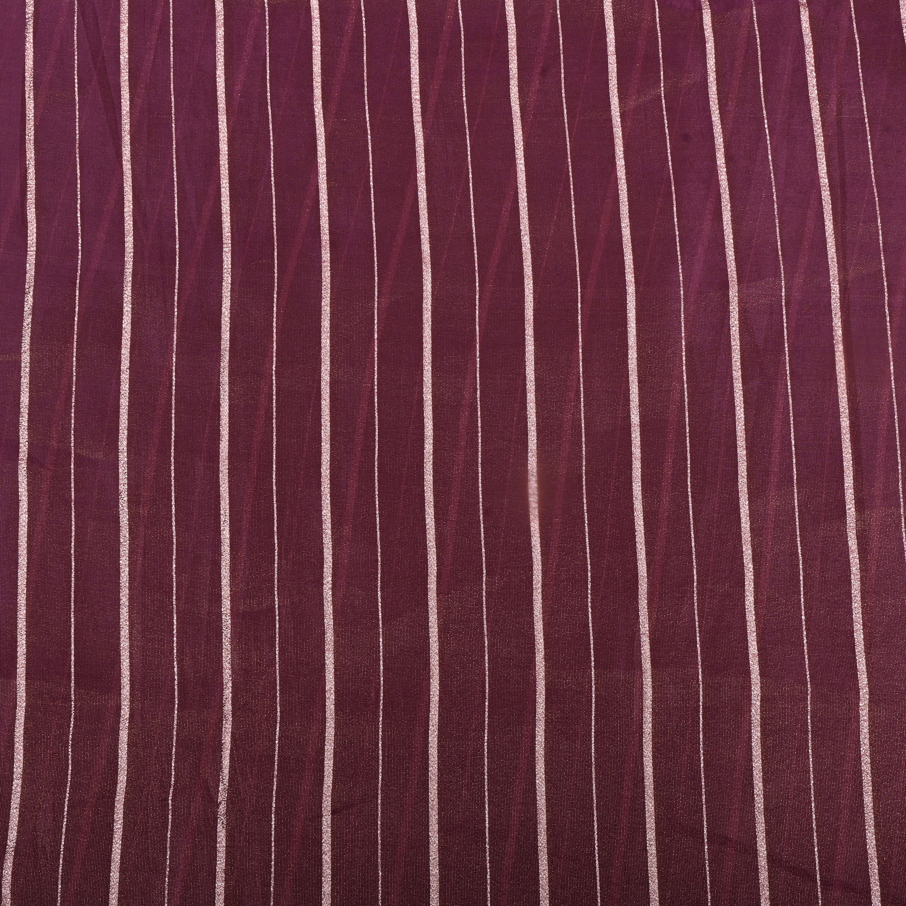 Wine Zari Woven Tissue Fabric