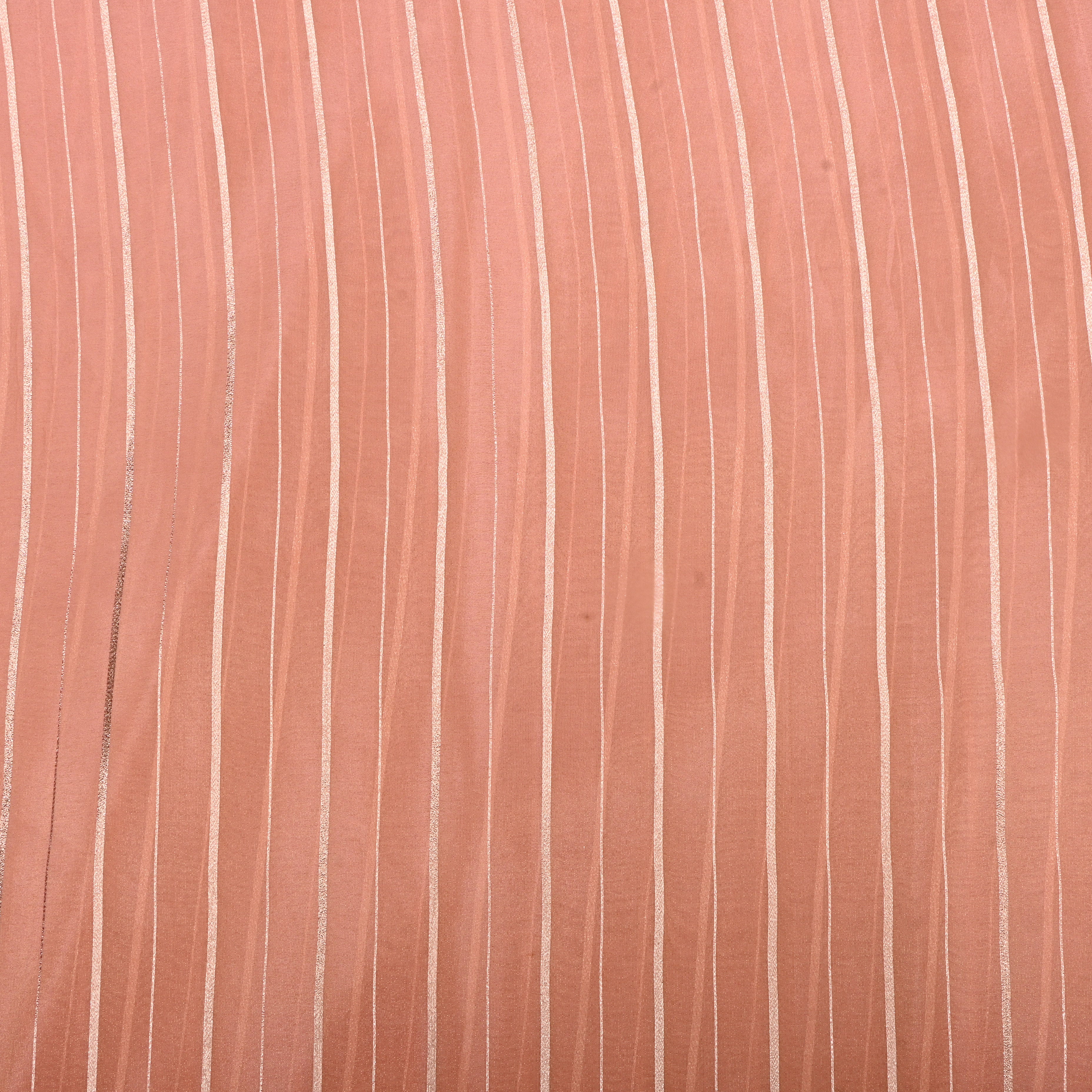 Peach Zari Woven Tissue Fabric