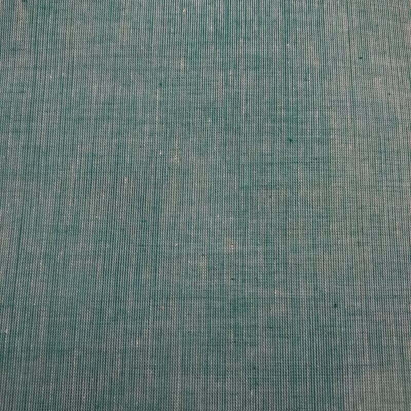 Viridian Green Color Plain Handloom Cotton Fabric