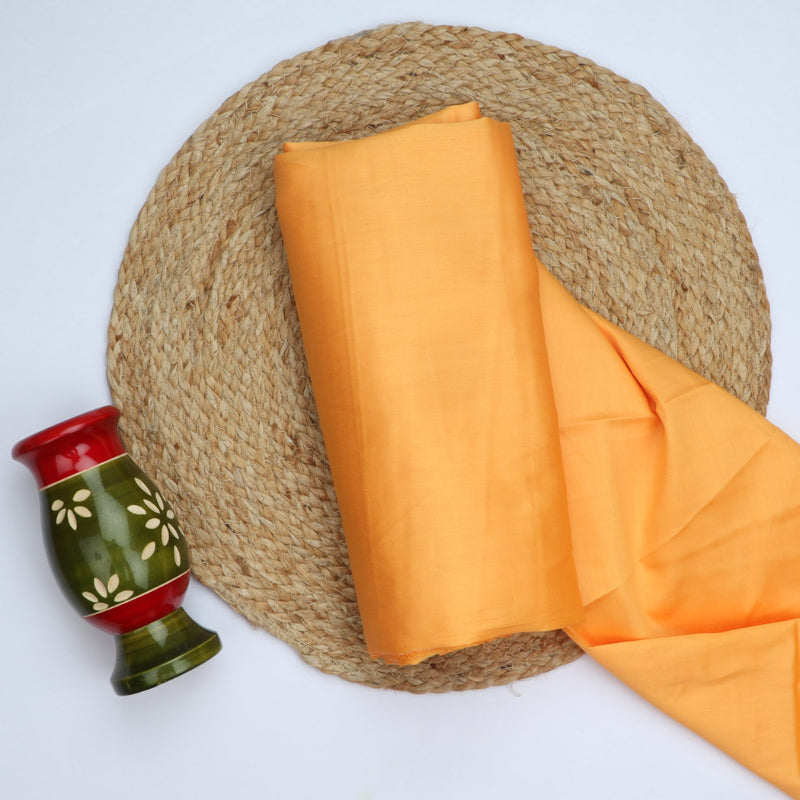 Hunyadi Yellow Colour Plain Linen Fabric