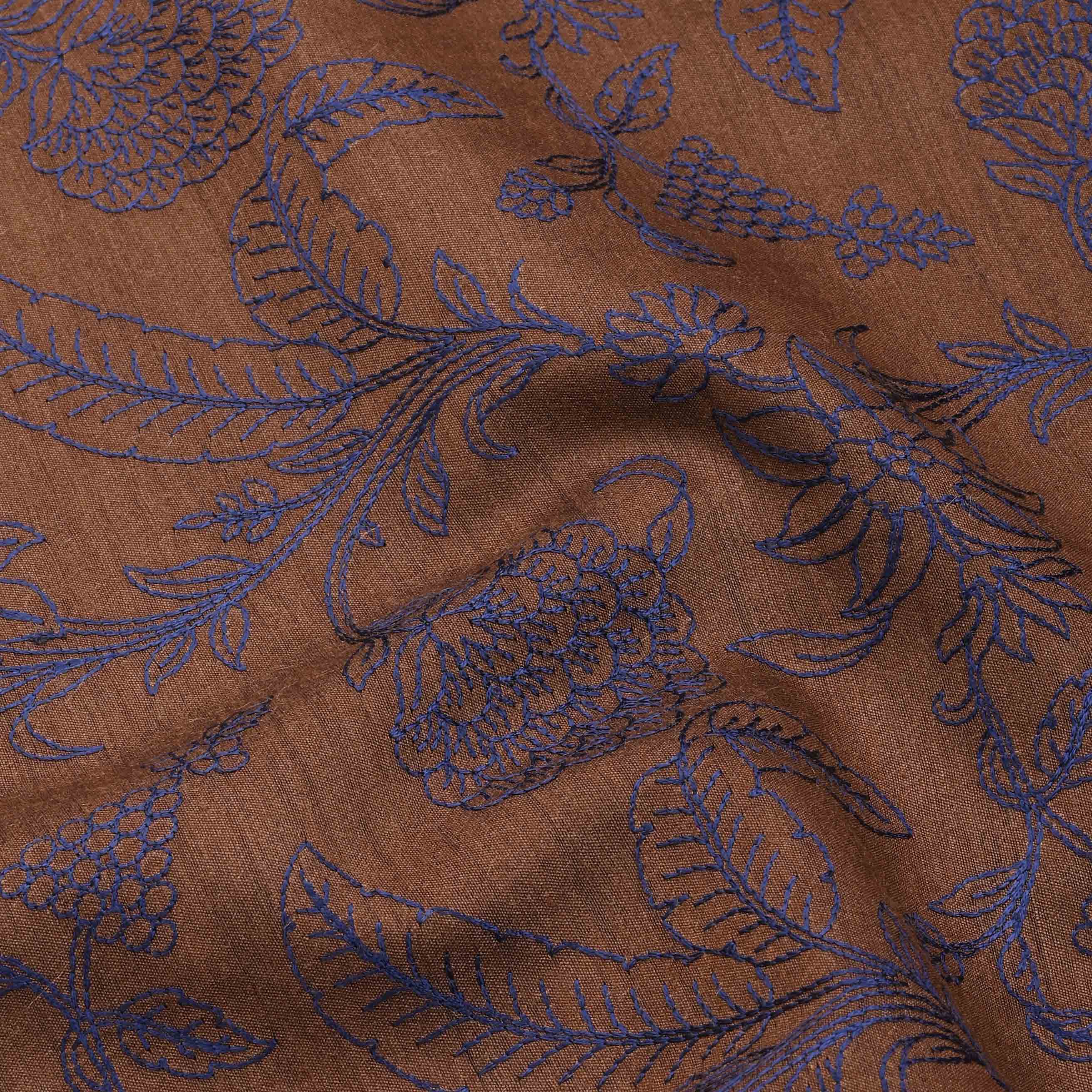 Pastel Brown Moonga Embroidery Fabric