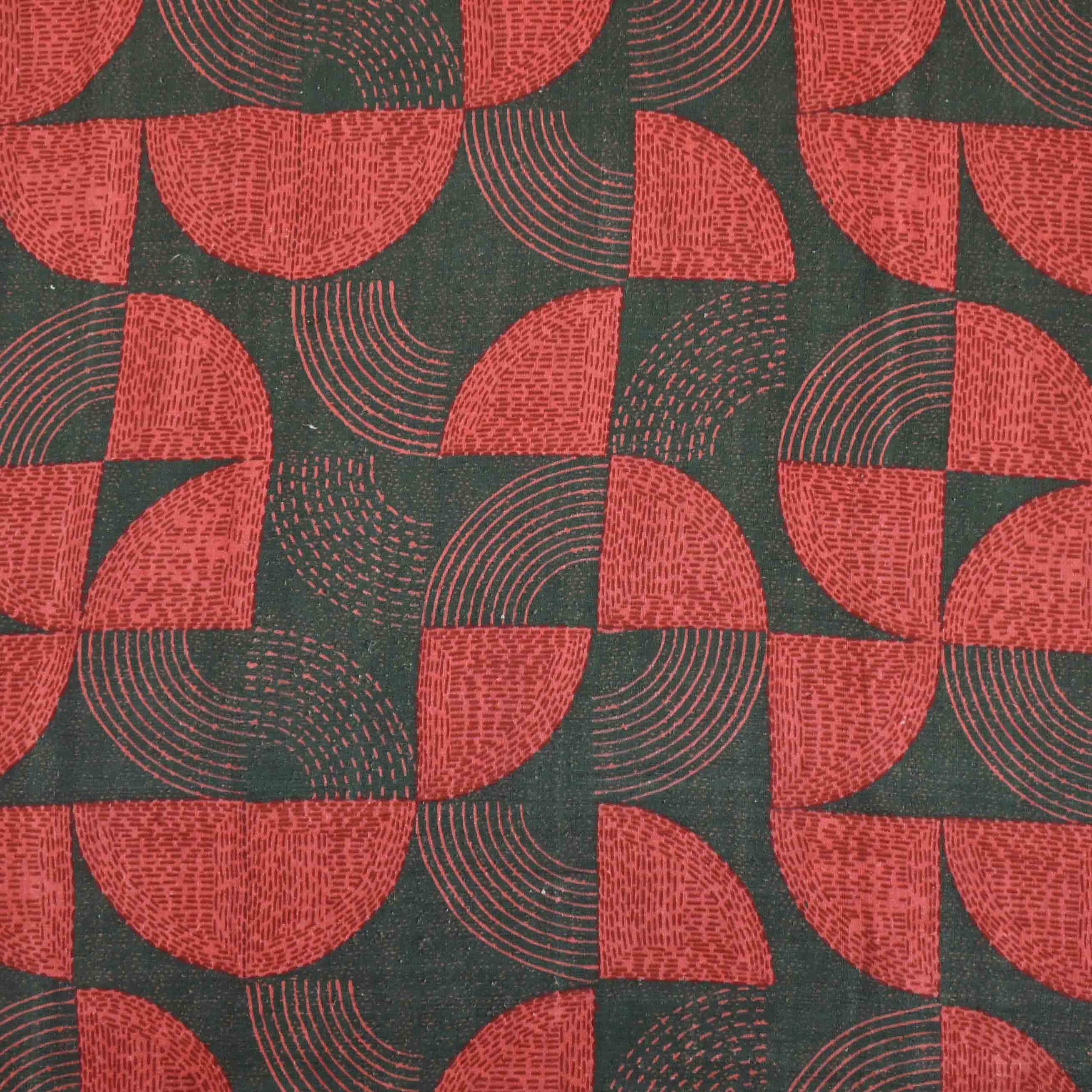 Medium Jungle Green Printed Matka Fabric
